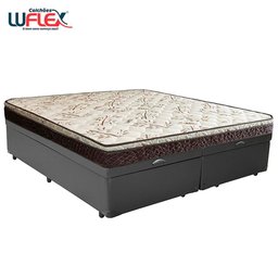 Cama Box Baú Queen Sintético Bipartido + Colchão Elegance Ortopédico Espuma D33 Extra Firme 158x198x - 6