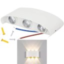 Ver imagem 1 de Arandela Parede Luminaria Meia Lua Led 6w 6 Fachos Iluminaçao Garagem Casa Varanda Quintal Jardim Mu
