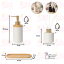 Ver imagem 3 de Conjunto Lavabo Difusor com Bandeja Dispenser Líquido Aromatizador / 374