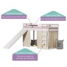 Cama Infantil Escorregador Prime Alta II Telhado VI Casatema MadeiraOriginals - 3