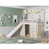 Cama Infantil Escorregador Prime Alta II Telhado VI Casatema MadeiraOriginals - 1