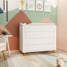 Cômoda Infantil 4 Gavetas 2 Portas Fiori Timber - 1