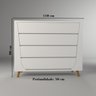 Cômoda Infantil 4 Gavetas 2 Portas Fiori Timber - 3