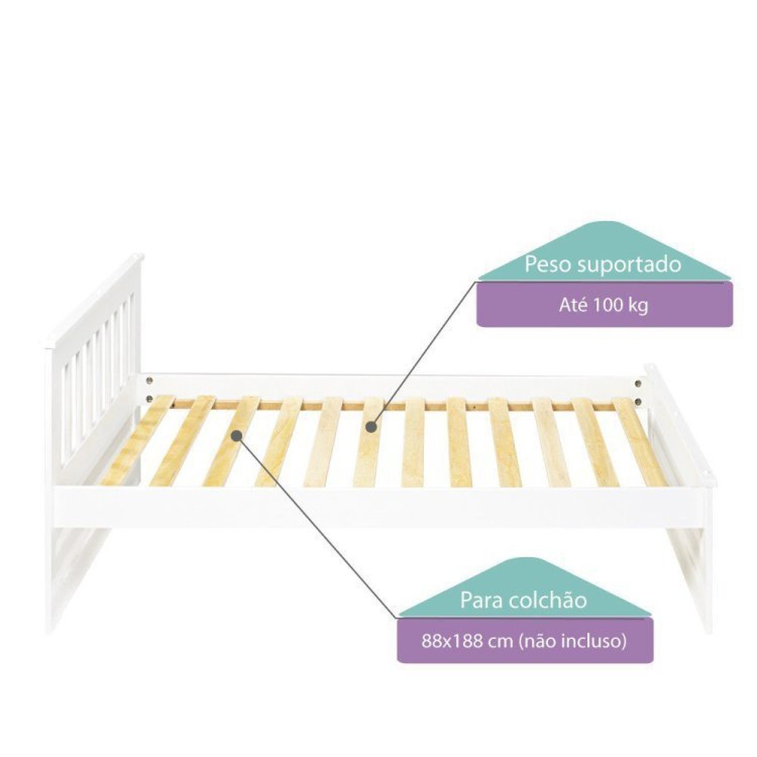 Bicama Solteiro Juvenil Exclusive/Prime Lift com Pés Retráteis Casatema - 6