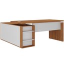 Ver imagem 1 de Mesa para Escritório Home Office em L 170x155cm Unik A02 Freijó Branco - Lyam Decor