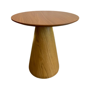 Mesa Cone Lateral Madeira Freijó - Tampo 51 cm