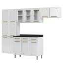 Ver imagem 3 de Cozinha de Aço Compacta Modulada com Vidro 4 Peças Diamante Telasul Branco