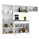 Ver imagem 6 de Cozinha de Aço Compacta Modulada com Vidro 4 Peças Diamante Telasul Branco