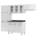 Ver imagem 3 de Cozinha de Aço Compacta Modulada com Vidro 4 Peças Diamante Telasul Branco