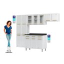 Ver imagem 5 de Cozinha de Aço Compacta Modulada com Vidro 4 Peças Diamante Telasul Branco