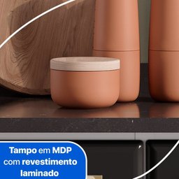 Cozinha Completa com Vidro 4 Peças 14 Portas 3 Gavetas Diamante Telasul - 11