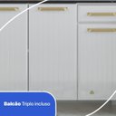 Ver imagem 6 de Cozinha Compacta Modulada de Aço 4 Peças com Paneleiro e Nicho para Micro-Ondas 12 Portas 1 Gaveta Diamante Branco
