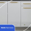 Ver imagem 6 de Cozinha Compacta de Aço 4 Peças com Paneleiro e Nicho para Micro-ondas 12 Portas 1 Gaveta Diamante Branco