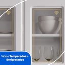 Ver mais imagens de Cozinha Compacta Aço 4 Peças Paneleiro e Nicho para Micro-Ondas 12 Portas 1 Gaveta Diamante Branco