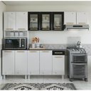 Ver imagem 1 de Cozinha de Aço Compacta Modulada 4 Peças 12 Portas 1 Gaveta Diamante Branco/Preto