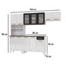Cozinha de Aço Compacta 4 Peças 12 Portas 1 Gaveta Diamante - 4