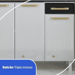 Cozinha de Aço Compacta 4 Peças 12 Portas 1 Gaveta Diamante - 7