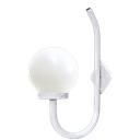 Ver imagem 1 de Luminária Globo Braço Curvo Parede Alumínio Branco 56x20cm Ouro Minas