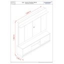 Ver imagem 3 de Estante para TV e Home Theater até 75 Polegadas 183,5cmx186,5cm Siena Bege Cumaru/Opala