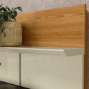 Ver imagem 5 de Estante para TV e Home Theater até 75 Polegadas 183,5cmx186,5cm Siena Bege Cumaru/Opala