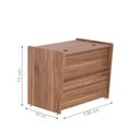 Ver imagem 2 de Mesa de Atendimento Mesa de Atendimento 1.36 Verdu Noce MDP 135cm Noce Casah
