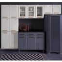 Ver imagem 1 de Cozinha de Aço Compacta Modulada 3 Peças com Vidros 11 Portas Diamante Telasul Branco