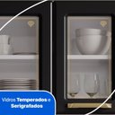 Ver imagem 6 de Cozinha de Aço Compacta Modulada 3 Peças com Vidros 11 Portas Diamante Telasul Branco/Preto