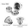Valvula Pia Cozinha 4 1/2 Inox 304 com Cesto Removível Ralo - 6