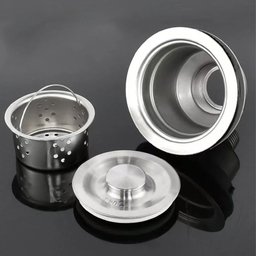 Valvula Pia Cozinha 4 1/2 Inox 304 com Cesto Removível Ralo - 2