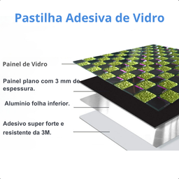 Pastilha Adesiva Vidro Decoração Banheiro Cozinha Espelho Qd - 5