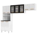 Ver imagem 3 de Cozinha de Aço Compacta Modulada 3 Peças 9 Portas Diamante Branco/Preto