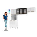 Ver imagem 5 de Cozinha de Aço Compacta Modulada 3 Peças 9 Portas Diamante Branco/Preto