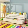 Cama Infantil Prime com 2 Gavetões e Grade De Proteção Madeira Maciça Casatema MadeiraOriginals - 1
