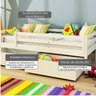 Cama Infantil Prime com 2 Gavetões e Grade De Proteção Madeira Maciça Casatema MadeiraOriginals - 3