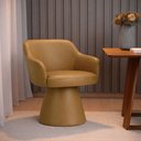Ver imagem 2 de Cadeira de Mesa de Jantar Jade Base Cone Giratória Corano Camel - Nexta Casa