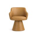 Ver imagem 3 de Cadeira de Mesa de Jantar Jade Base Cone Giratória Corano Camel - Nexta Casa