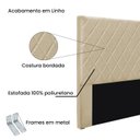 Ver imagem 4 de Cabeceira Casal 140cm Linho Esmeralda Amarelo