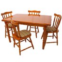 Ver imagem 1 de Conjunto Mesa de Jantar 125cm com 4 Cadeiras Estofadas Multimóveis CR50084