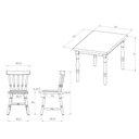 Ver imagem 4 de Conjunto Mesa de Jantar 125cm com 4 Cadeiras Estofadas Multimóveis CR50084