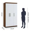 Ver imagem 7 de Guarda Roupa Casal Modulado 6 Peças com Ponte Cabeceira e 2 Mesas de Apoio Sauá YesCasa