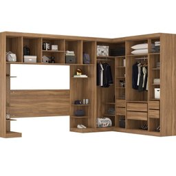 Guarda Roupa Casal Modulado 6 Peças com Ponte Cabeceira e 2 Mesas de Apoio Sauá YesCasa - 3 Guarda Roupa Casal Modulado 6 Peças com Ponte Cabeceira e 2 Mesas de Apoio Sauá YesCasa - 3
