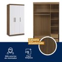 Ver mais imagens de Guarda Roupa Casal Modulado 6 Peças com Ponte Cabeceira e 2 Mesas de Apoio Sauá YesCasa
