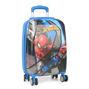 Mala Escolar / Viagem Infantil Homem Aranha C/ Cadeado Tam P bordo - MF10381AG MARVEL Azul