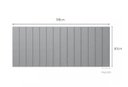 Ver imagem 4 de Cabeceira Cama King Lambri Painel MDF Dupla Face 198x60cm:Cinza