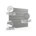 Ver imagem 3 de Cabeceira Cama King Lambri Painel MDF Dupla Face 198x60cm:Cinza
