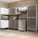 Ver imagem 2 de Armário de Cozinha Completa 6 Peças Xangai Zouk Multimóveis Branco/lacca Fumê
