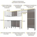Ver imagem 3 de Armário de Cozinha Completa 6 Peças Xangai Zouk Multimóveis Branco/lacca Fumê