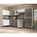 Ver mais imagens de Armário de Cozinha Completa 6 Peças Xangai Zouk Multimóveis Branco/lacca Fumê