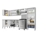 Ver imagem 5 de Armário de Cozinha Completa 6 Peças Xangai Zouk Multimóveis Branco/lacca Fumê