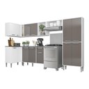 Ver imagem 1 de Armário de Cozinha Completa 6 Peças Xangai Zouk Multimóveis Branco/lacca Fumê